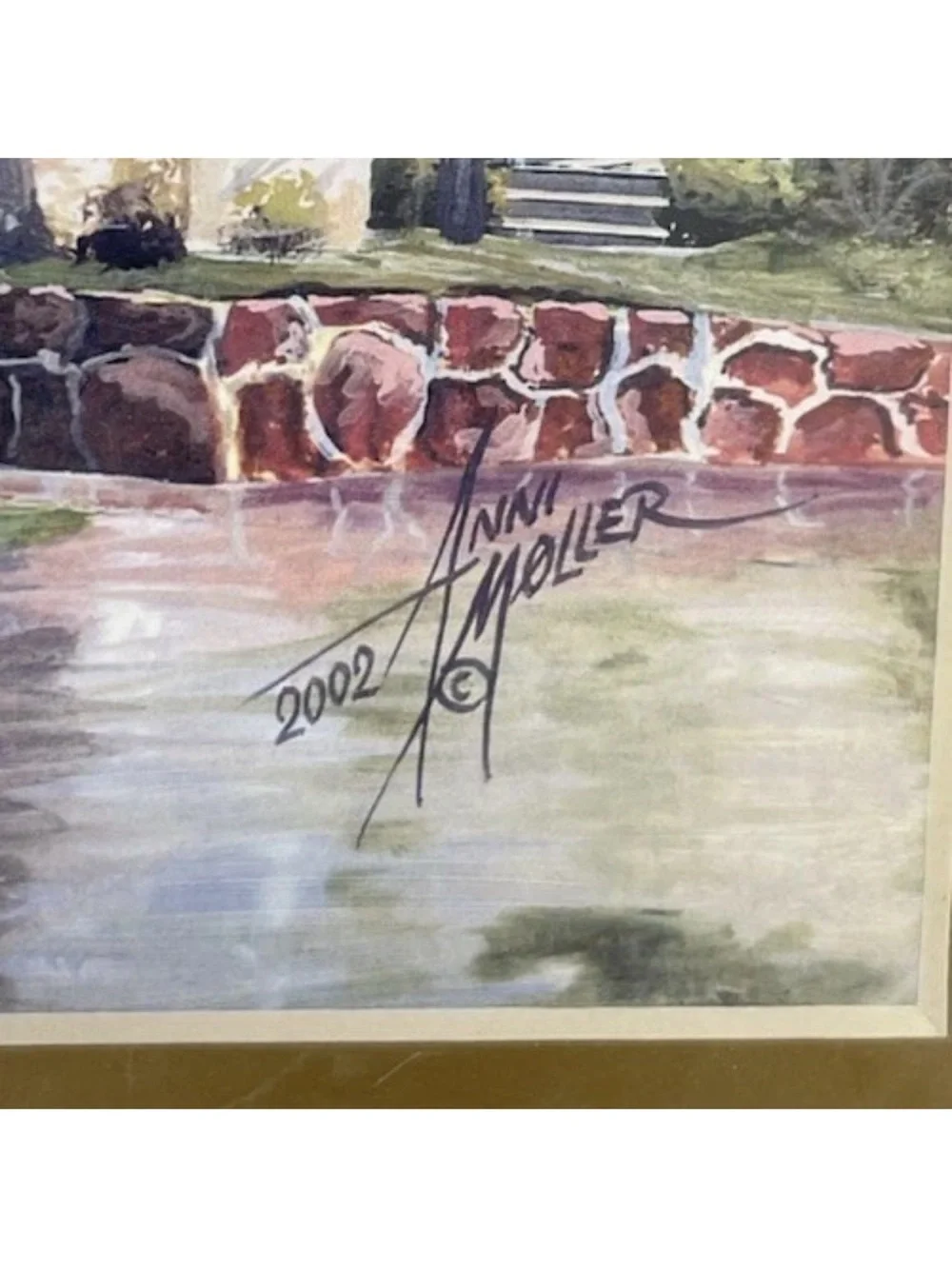 Anni Moller Kimball Hall Roswell GA 2002 Matted Art Print Georgia Landmark 8x10